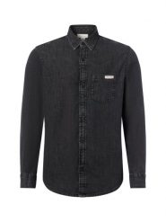 Calvin Klein Jeans koszula dżinsowa Mężczyźni Regular Fit Bawełna szary, M. Szare koszule Calvin Klein Jeans, m, bez wzorów, z bawełny, bez kołnierzyka, bez ramiączek. Za 329.95 zł.