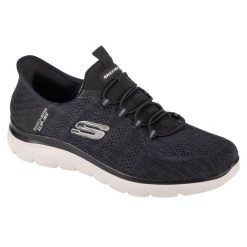 Buty sportowe Sneakersy męskie, Slip-Ins: Summits - Key Pace. Czarne buty sportowe casual Skechers, bez wzorów, bez zapięcia. Za 349.99 zł.