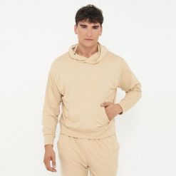 Unisex bluza z kapturem F BOXY beżowa. Brązowe bluzy z kapturem Legea, m, bez wzorów, z bawełny, z kapturem. Za 96.00 zł.