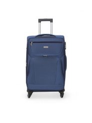 Semi Line Walizka średnia T5772-2 Granatowy. Niebieskie walizki Semi-line, bez wzorów, z materiału, średnie. Za 229.99 zł.