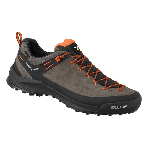 Buty Podejściowe Męskie Salewa Wildfire Leather Gtx. Brązowe buty trekkingowe Salewa, bez wzorów, z zamszu, bez zapięcia. Za 832.00 zł.