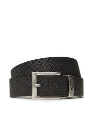 Guess Pasek Męski M3GZ12 L0F50 Czarny. Czarne paski Guess, z aplikacjami, ze skóry. Za 199.99 zł.