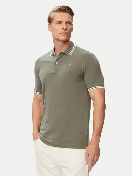 G-Star Raw Polo Dunda D17127-5864 Zielony Slim Fit. Zielone koszulki polo G-Star, l, bez wzorów, z bawełny, bez kołnierzyka, bez ramiączek. Za 183.99 zł.