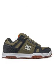 DC Sneakersy Stag 320188-ARO Zielony. Zielone buty sportowe casual DC, bez wzorów, ze skóry, bez zapięcia. Za 319.99 zł.