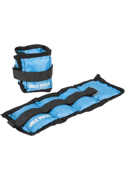 Obciążniki od 0,5 do 5 kg na kostki i nadgarstki na ręce Gorilla Sports. Czarne piżamy GORILLA SPORTS, uniwersalny, bez wzorów, z materiału, bez ramiączek. Za 39.99 zł.