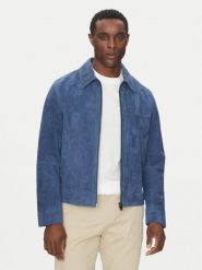 BOSS Kurtka skórzana H-Malbano5 50528014 Niebieski Regular Fit. Niebieskie kurtki Boss, m, bez wzorów, ze skóry, bez kaptura. Za 1,489.00 zł.