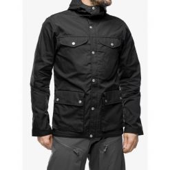 Kurtka outdoorowa męska Fjallraven Greenland Jacket. Czarne kurtki Fjällräven, m, bez wzorów, bez kaptura. Za 1,059.99 zł.