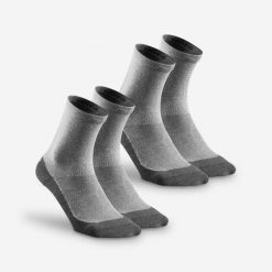 Second Life - Skarpety turystyczne Quechua Hike 50 długie x2 - Stan Doskonały. Szare skarpety QUECHUA, bez wzorów, z bawełny. Za 27.00 zł.