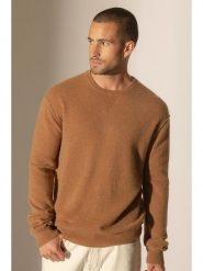 Perfect Cashmere Kaszmirowy sweter "Soan" w kolorze karmelowym rozmiar: L. Brązowe swetry nierozpinane Perfect Cashmere, l, bez wzorów, z kaszmiru, bez kołnierzyka, bez ramiączek. Za 269.81 zł.