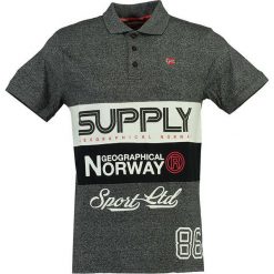 Koszulka polo "Karchie" w kolorze czarnym. Koszulki polo marki Geographical Norway Men, z nadrukiem, z bawełny, polo, z krótkim rękawem. W wyprzedaży za 99.95 zł.