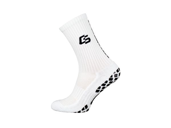Skarpety antypoślizgowe Control Socks. Białe skarpety FOOTBALL MASTERS, bez wzorów, z materiału. Za 39.00 zł.