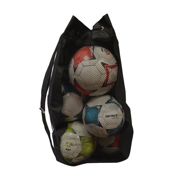 Torba na 6-7 piłek Sporti. Czarne torby na ramię SPORTIFRANCE, bez wzorów, z nylonu, na ramię, bez dodatków. Za 114.00 zł.