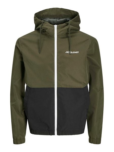 Jack & Jones Kurtka przejściowa w kolorze oliwkowo-czarnym rozmiar: L. Brązowe kurtki Jack & Jones, l, bez wzorów, bez kaptura. Za 210.32 zł.
