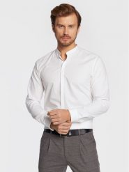 Hugo Koszula Enrique 50458109 Biały Extra Slim Fit. Białe koszule Hugo, m, bez wzorów, z bawełny, bez kołnierzyka, bez ramiączek. Za 179.99 zł.