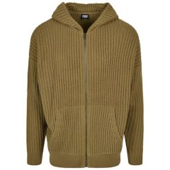 Dzianinowa bluza z kapturem Urban Classics. Zielone bluzy Urban Classics, m, bez wzorów, z dzianiny, z kapturem. Za 244.50 zł.