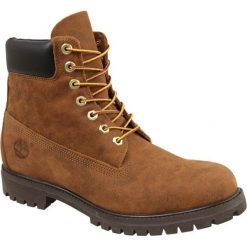 Timberland 6 Premium Boot A19TC 43,5 Brązowe. Brązowe buty trekkingowe Timberland, bez wzorów, z nubiku, bez zapięcia. W wyprzedaży za 599.99 zł.