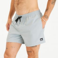 Spodenki surfingowe męskie Quiksilver Volley Volley Flex krótkie 15". Szare odzież kąpielowa Quiksilver, m, bez wzorów, z elastanu, sportowe. Za 159.99 zł.