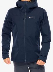 Kurtka softshell męska Montane Nordes Hoodie. Niebieskie kurtki Montane, l, bez wzorów, z gore-texu, bez kaptura. Za 819.49 zł.