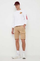 Pepe Jeans szorty JARED męskie kolor beżowy. Brązowe szorty Pepe Jeans, m, bez wzorów, z jeansu. Za 319.99 zł.