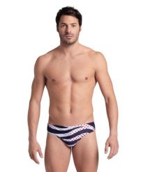 Kąpielówki slipy męskie sportowe treningowe na basen Arena Zebra. Niebieskie slipy i bokserki Arena, m, bez wzorów, z materiału. Za 71.98 zł.