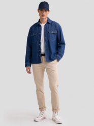 Koszula męska jeansowa granatowa Cody 584. Niebieskie koszule BIG STAR, l, bez wzorów, z denimu, bez kołnierzyka, bez ramiączek. W wyprzedaży za 199.99 zł.