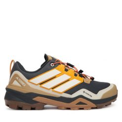 Trekkingi adidas. Brązowe buty trekkingowe Adidas, bez wzorów, z gore-texu, bez zapięcia. Za 699.99 zł.