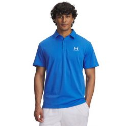 Polo Under Armour Icon. Niebieskie koszulki polo Under Armour, m, bez wzorów, bez kołnierzyka, bez ramiączek. Za 240.50 zł.