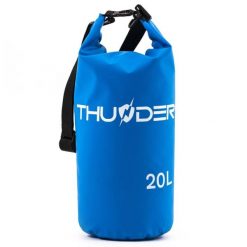 Worek plecak wodoodporny, torba wodoszczelna na kajak, SUP 20L. Niebieskie torby na ramię THUNDER, bez wzorów, z materiału, na ramię, bez dodatków. Za 40.00 zł.