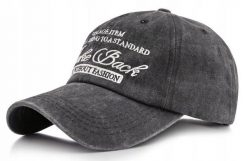 Bawełniana Bejsbolówka (Czapka z Daszkiem) - Pako Jeans - Vintage, Grafit. Szare czapki z daszkiem Pako Jeans, bez wzorów, z bawełny. Za 55.00 zł.