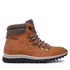 Trekkingi Vertigo Alpes. Brązowe botki sznurowane Vertigo Alpes, bez wzorów, bez obcasa, bez zapięcia. Za 199.99 zł.