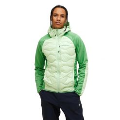 Kurtka Peak Performance puchowa męska Helium Down Hybrid Hood zielona - XXL. Zielone kurtki Peak Performance, m, bez wzorów, z puchu, bez kaptura. Za 1,039.00 zł.