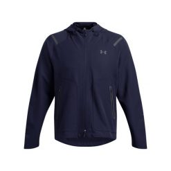 Kurtka Under Armour Unstoppable Left Chest. Czarne kurtki Under Armour, xl, bez wzorów, z materiału, z kapturem. Za 453.45 zł.