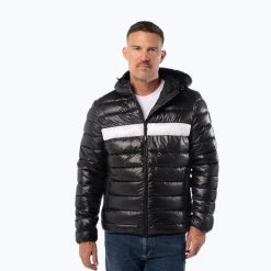 Kurtka zimowa męska Pitbull Shatto Quilted Hooded. Czarne kurtki PITBULL, na zimę, l, bez wzorów, z syntetyku, bez kaptura. Za 279.99 zł.