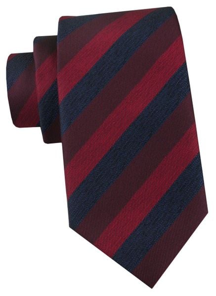 Krawat Męski - Angelo di Monti - Granat, Ciemna Czerwień, Pasy. Czerwone krawaty i muchy Angelo di Monti, bez wzorów, z tkaniny. Za 45.00 zł.