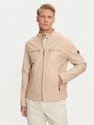 KARL LAGERFELD Kurtka skórzana 555019 541422 Beżowy Regular Fit. Brązowe kurtki KARL LAGERFELD, m, bez wzorów, ze skóry, bez kaptura. Za 1,599.00 zł.
