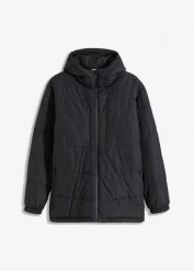 Hydrofobowa kurtka outdoorowa z impregnacją Bionic. Czarne kurtki bonprix, m, bez wzorów, bez kaptura. Za 399.99 zł.