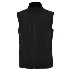 Męska Kamizelka Softshell Quebec. Czarne kurtki softshell ROLY, m, bez wzorów, z softshellu, bez kaptura. Za 131.99 zł.