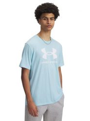 Under Armour Koszulka w kolorze błękitnym rozmiar: L. Niebieskie bezrękawniki Under Armour, l, bez wzorów, bez kołnierzyka, bez ramiączek. Za 100.99 zł.