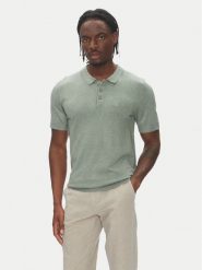 Lindbergh Polo 30-800159 Zielony Slim Fit. Zielone koszulki polo Lindbergh, l, bez wzorów, z wiskozy, bez kołnierzyka, bez ramiączek. Za 169.99 zł.