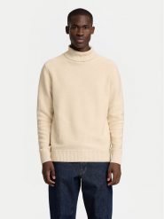 Selected Homme Golf 16086644 Beżowy Regular Fit. Brązowe golfy Selected Homme, m, bez wzorów, z bawełny, bez kołnierzyka, bez ramiączek. Za 109.99 zł.
