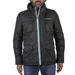 Parka Peak Mountain Cowai. Czarne kurtki przeciwdeszczowe Peak Mountain, na zimę, m, bez wzorów, z puchu, bez kaptura. Za 303.00 zł.