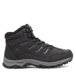 Trekkingi Sprandi. Czarne botki sznurowane Sprandi, bez wzorów, bez obcasa, bez zapięcia. Za 199.99 zł.