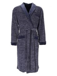 Vossen Szlafrok "Alberto" w kolorze granatowym rozmiar: 60/62. Niebieskie szlafroki Vossen, bez wzorów, bez ramiączek, bez kaptura. Za 217.99 zł.