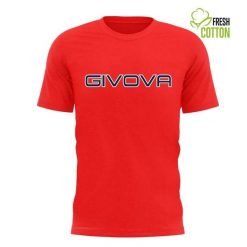 Givova Czerwony T-shirt Bawełniany XL - Oddychający i Wygodny. Czerwone t-shirty sportowe Givova, bez wzorów, z bawełny, bez ramiączek, na fitness i siłownię. Za 52.75 zł.
