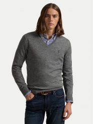 Polo Ralph Lauren Sweter 710941105002 Szary ciemny Regular Fit. Szare swetry rozpinane Polo Ralph Lauren, m, bez wzorów, z wełny, bez kołnierzyka, bez ramiączek. Za 919.99 zł.