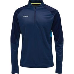 Bluza Hummel Tech Move Half Zip dla mężczyzn - Niebieska. Niebieskie bluzy z kapturem Hummel, m, bez wzorów, z elastanu, z kapturem. Za 201.99 zł.