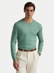 Polo Ralph Lauren Sweter 710890558508 Zielony Slim Fit. Zielone swetry rozpinane Polo Ralph Lauren, m, bez wzorów, z bawełny, bez kołnierzyka, bez ramiączek. Za 769.99 zł.