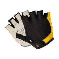 Rękawiczki rowerowe unisex madani krótkie TIGER`S PAW. Żółte rękawiczki MADANI, bez wzorów. Za 24.99 zł.
