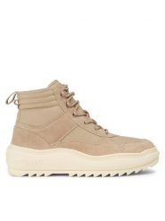 Tommy Jeans Trzewiki Tjm Mix Material Boot EM0EM01245 Khaki. Brązowe botki sznurowane Tommy Jeans, bez wzorów, z jeansu, bez obcasa, bez zapięcia. Za 929.99 zł.