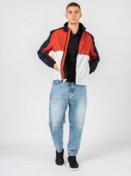 Tommy Hilfiger Kurtka | MW0MW226090 | Mężczyzna | Biały, Granatowy. Białe kurtki Tommy Hilfiger, l, bez wzorów, z poliesteru, bez kaptura. W wyprzedaży za 539.00 zł.